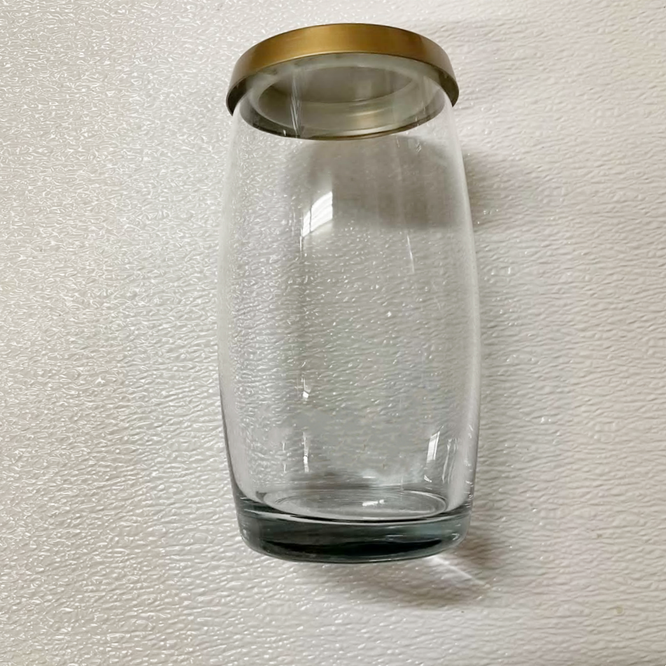 Hot Sale Clear Glass Candle Jar Glass With Lid High Sealed Unique Designed Glass Storage Jar Wax Jar