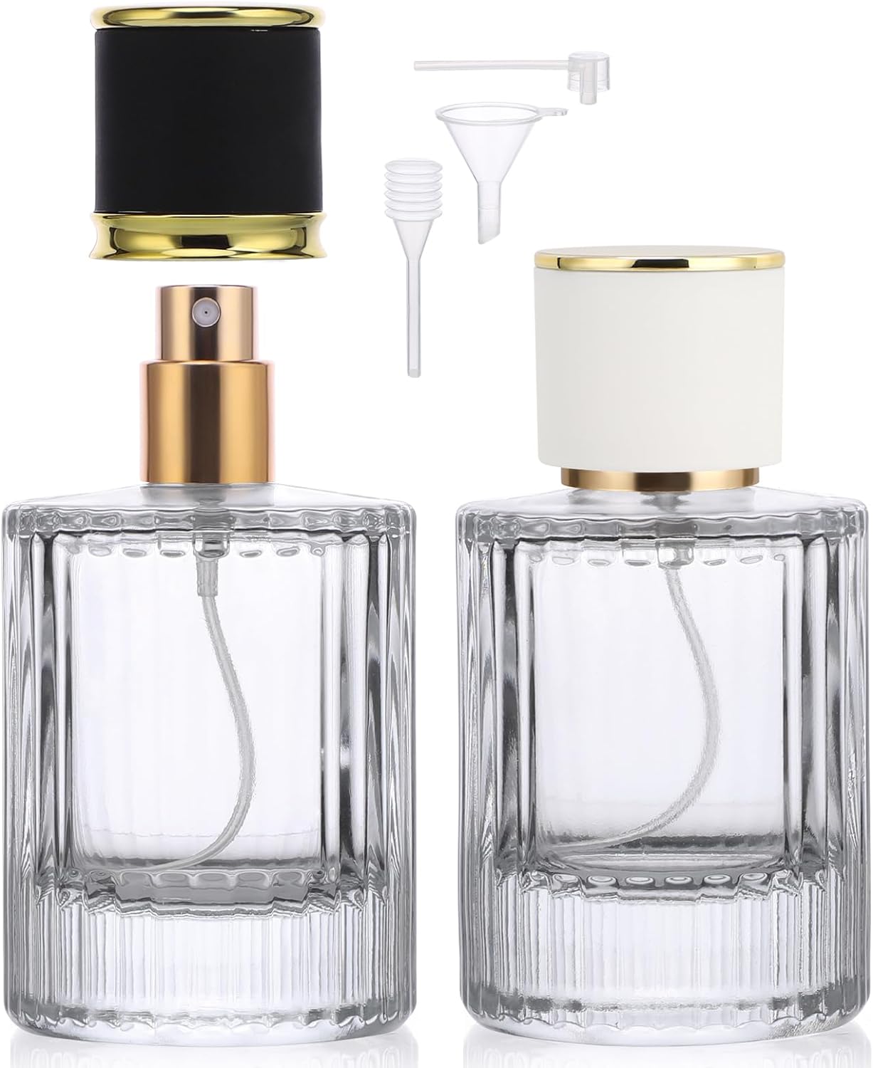High End Luxury Custom Design 30ml 50ml 100ml Refillable Empty Perfume Glass Bottle With Box