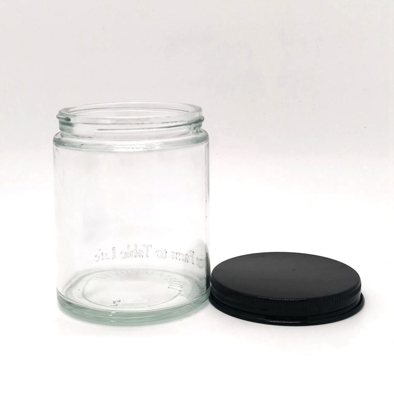 Luxury 8oz 250ml Small Wide Mouth Frosted Amber Glass Cosmetic Face Body Cream Bottle Jars With Lids for Perfume