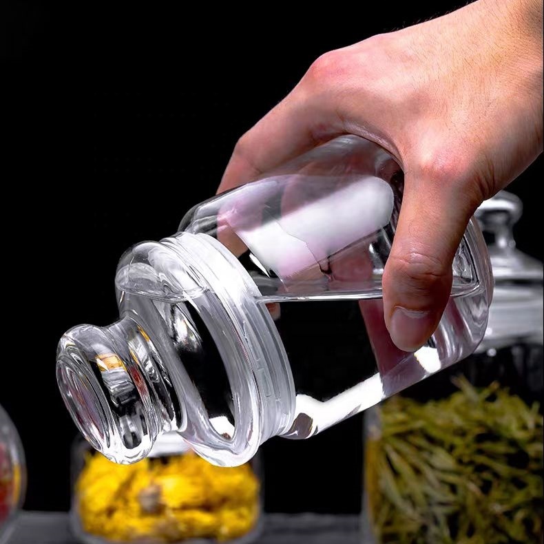 120ML 200ML 500ML Glass Cear Soy Candle Container Diy Scented Candle Jar With Mushroom Lid