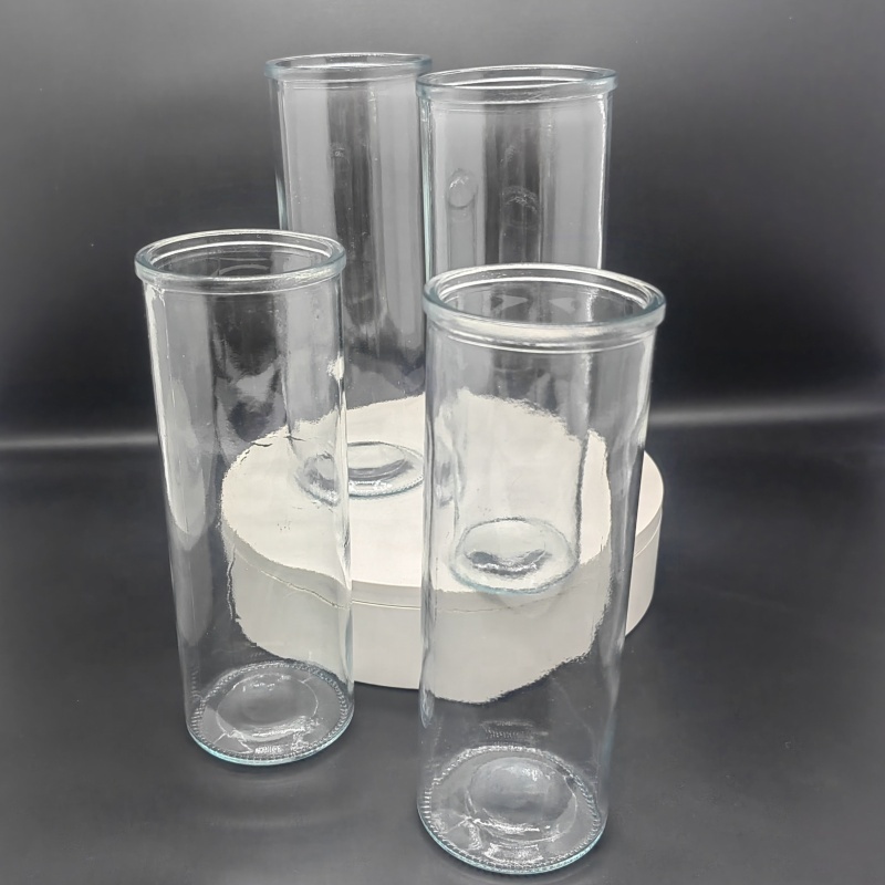 Empty Glass Candle Jars 445ml Candle Container Clear Glass Jar for 7days Religious Wedding Home Decoration Bulk Sale