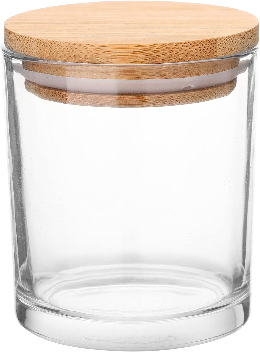 Wholesale 3oz 4oz 7oz 8oz 10oz 12oz Empty Custom clear Round Bottom Glass Candle Jars With Lid for Making Candles