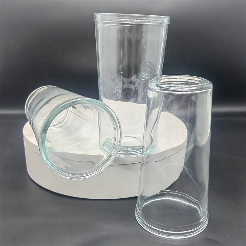 Vintage Style Glass Bottle Elegant Candle Jar Glassware Bottle Unique Shape