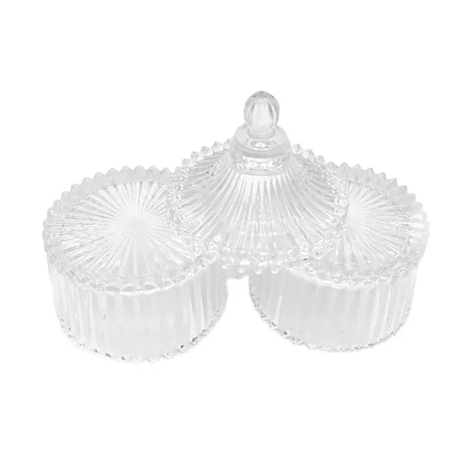 Wholesale Modern Ribbed Pleated Clear Custom Restaurant Wedding Tea Light Votive Small Glass Candle Cup Vessels Jar Glass Jar Glass Bottle