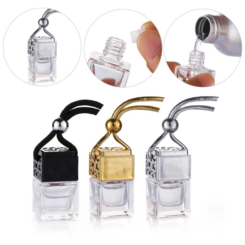 Essential Oil Diffuser Car Perfume Bottle Aromatherapy Car Air Freshener Promotional Gift Perfume Glass Bottle