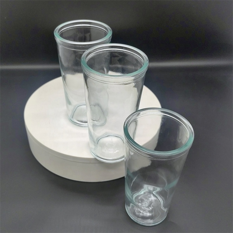 Wholesale Religious Style 8oz Candle Jars Small Tealight Candle Holder Glass for Home Decoration for Dining Table