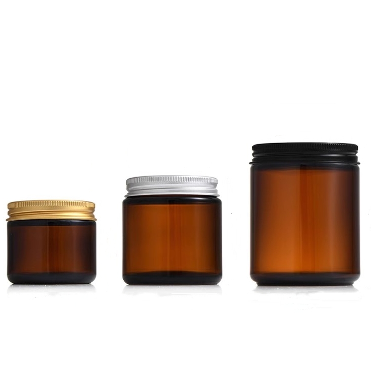 Wholesale Luxury Clear Amber 5oz 8oz 12oz Glass Candle Holders Lanterns and Empty Candle Jars