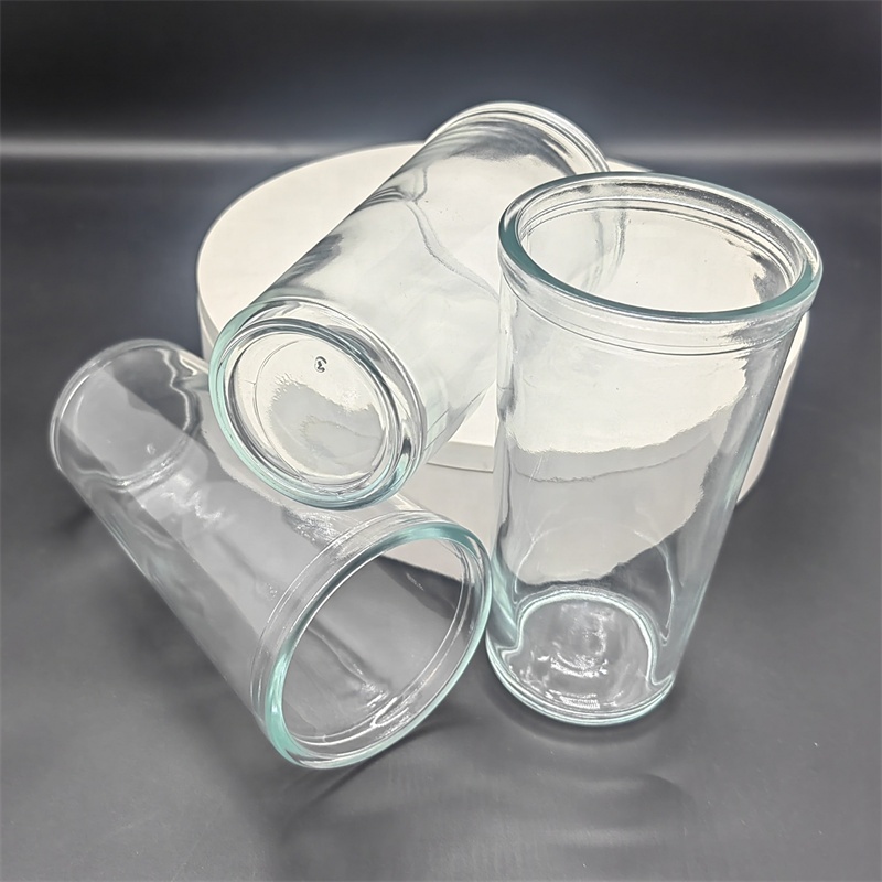 Candlestick Print for Church Prayers With Painted Design Glass Containers or Candles Holders