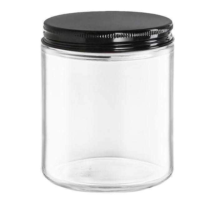 Wholesale 4oz 8oz 16oz Sage Home Decor Classical  Scented Candle Glass Jar Empty Candle Cup Bottle With Lid Glass Candle Jar
