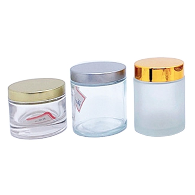 In-Stock 250ml 9oz Straight Sided Jar Blue Amber Clear Soy Glass Jar With Meta Lid for Scented Candle Hot Stamping Surface