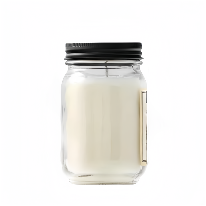 Wholesale 8 OZ & 16 OZ Custom Mini Glass Candle Vessels Cute Clear Mason Jars with Metal Lid for Lanterns & Candle Holders