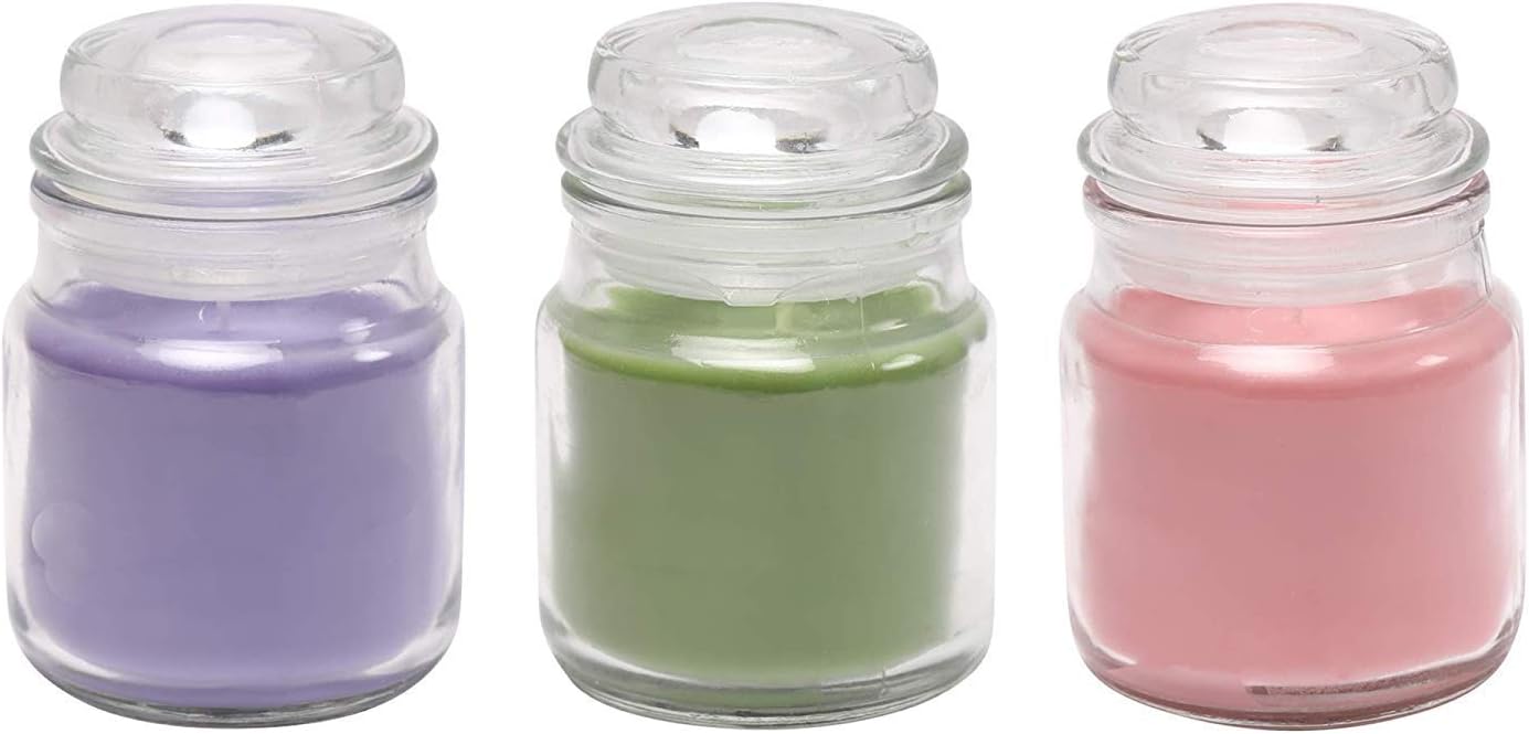 Small Clear Glass Jar With Lid for Candle Making, Storage, Crafts, Gift Jar