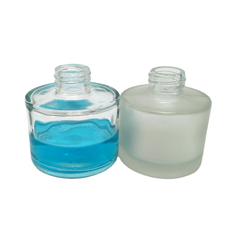 Wholesale 200ml Matte Clear Diffusion Glass Bottles Square Round Home Decoration Fragrance Reed Diffuser Rattan Oils Packaging