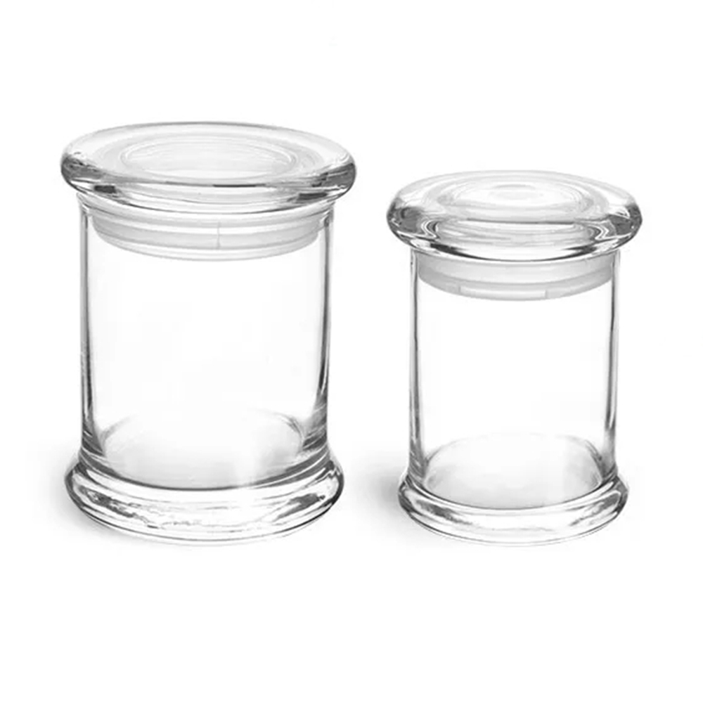 3oz 8oz 12 oz 90ml 240ml 360ml Clear Decorative Glass Candle Holder Jars With Glass Flat Pressed Lids