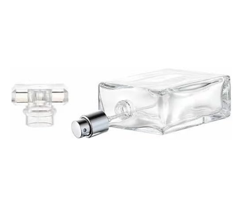 Luxury Square Perfume Spray Bottle High-end 30ml 50ml 100 Ml Empty Glass Perfume Bottle With Lid