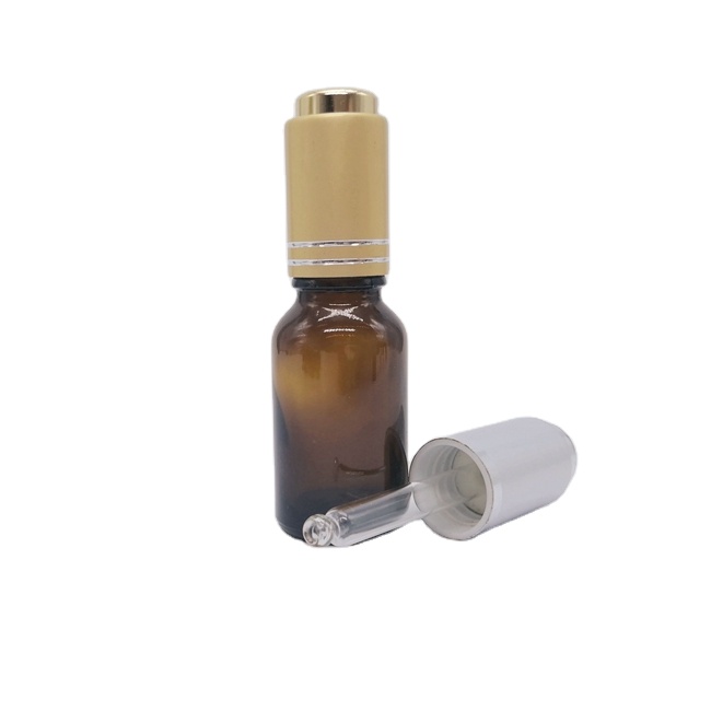 Perfume Wholesale 5ml 10ml 15ml 20ml 30ml 50ml Cosmetic Serum Push Button Gold Luxurious Glass Eye Bottles With Dropper 100ml Dropper