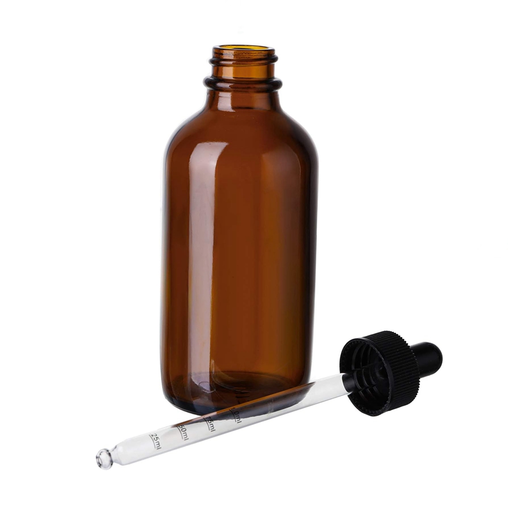 Glass Dropper Bottles 4 Oz/120ml Amber Glass Tincture Bottles With Graduated Glass Eye Droppers for Essential Oils