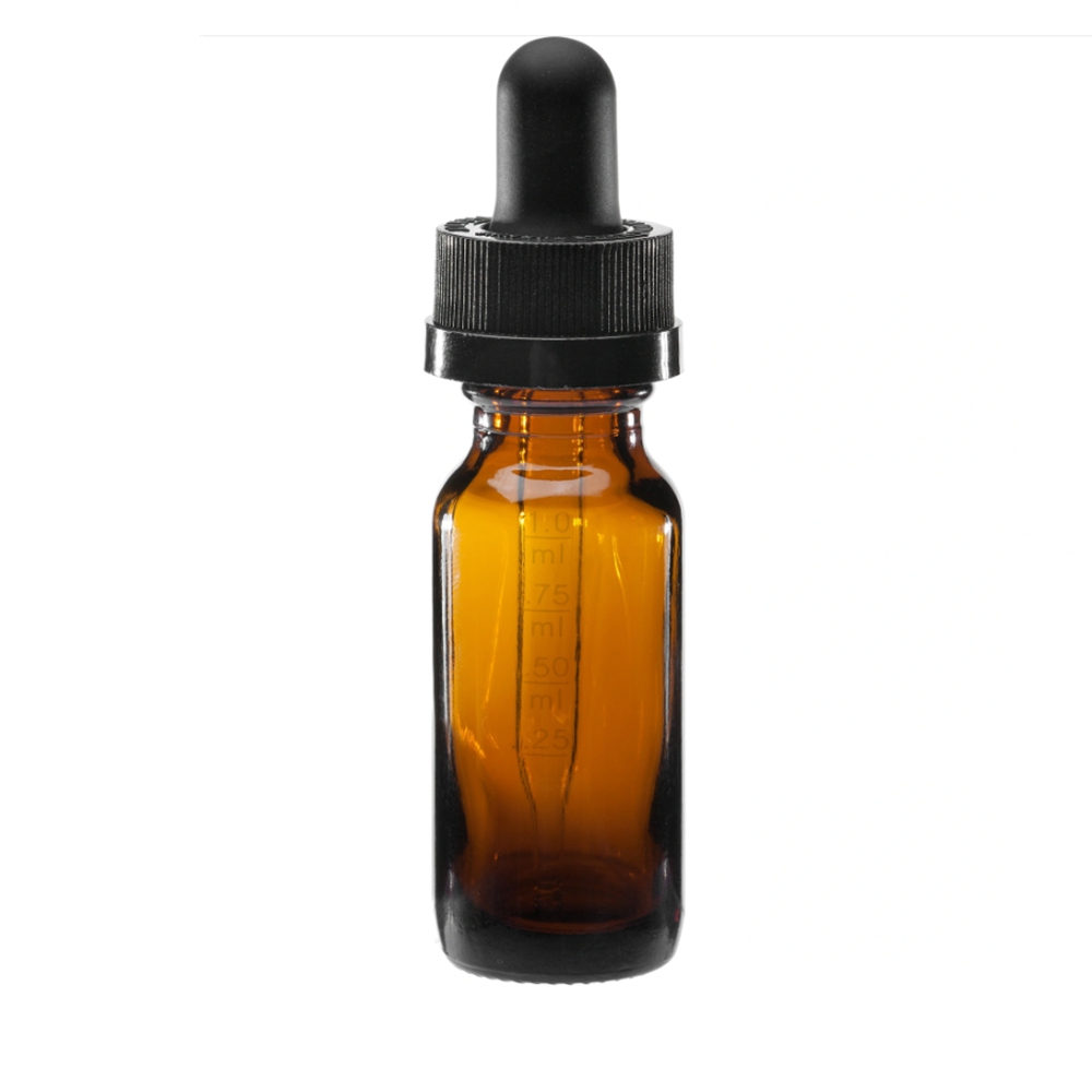 OEM Wholesale 120ml 4oz 0.5 oz 30 ml 2 oz 4 oz Amber Glass Essential Oil Glass Dropper Bottle With Black Plastic Dropper