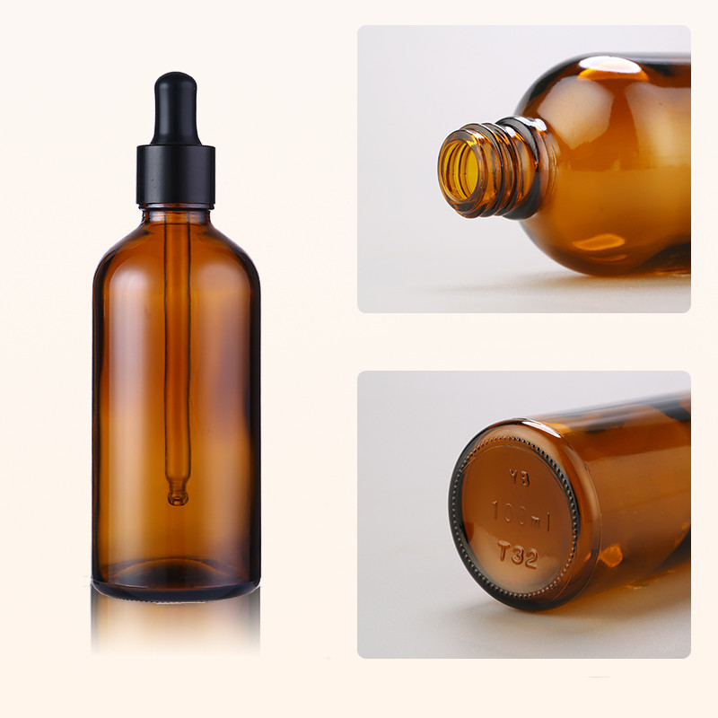 Custom 15m 30ml 60ml 100ml 120ml 240ml 500ml 1000ml Thick Bottom Frosted Amber Brown Clear Spray Round Glass Bottles