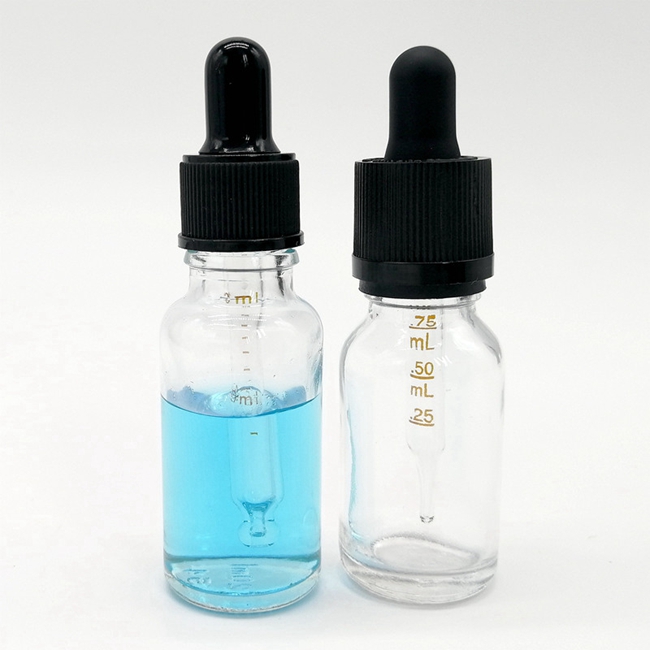 Glass Essential Oil Bottle With  Black NBR Bulbs Dropper Available 5ml 10ml 15ml 20ml 30ml 50ml 100ml Sizes Ribbed Tamp Evident