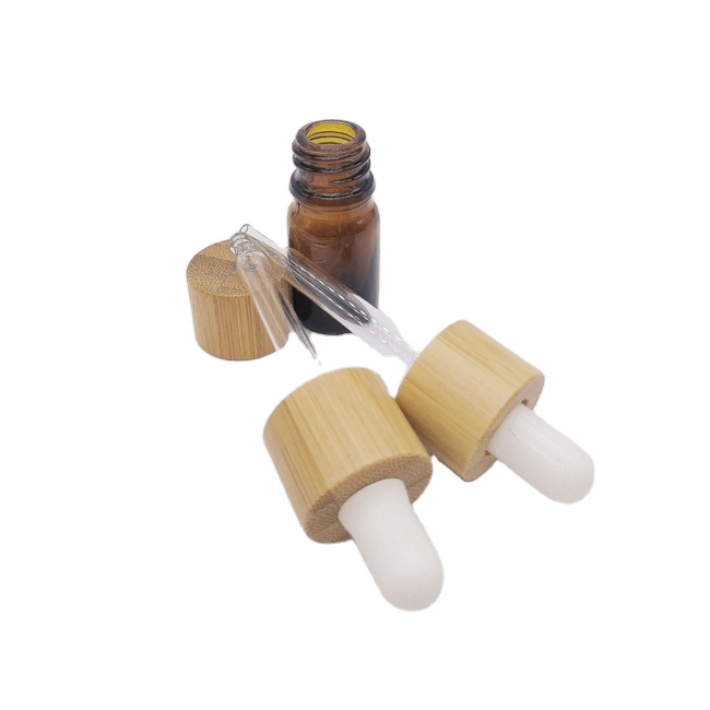 Frosted Amber Vials 5ml 30ml  Essential Oil Glass Dropper Bottles  Brown Bottles 1oz Beard Oil Containers With Bamboo Dropper