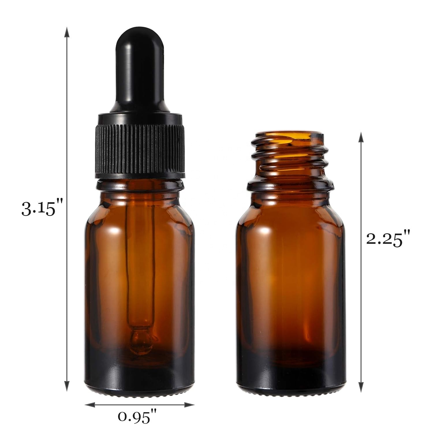Clear Green Amber Blue 5ml-100ml Cosmetic Essential Oil Glass Bottles With Dropper for Serum Screen Printed Surface