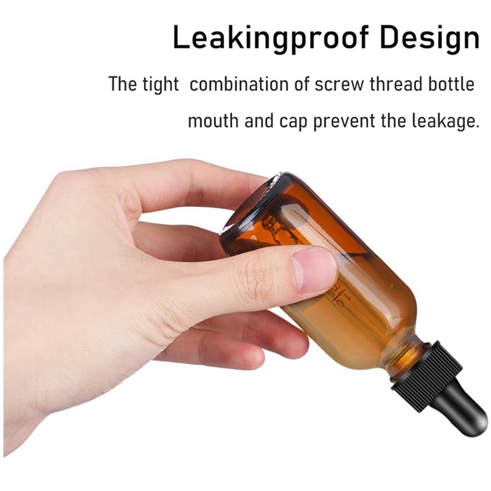 Dropper Bottle 2 oz 50ml  Amber Glass Eye Dropper Bottles With Funnel, Tincture Bottle With Measured Dropper