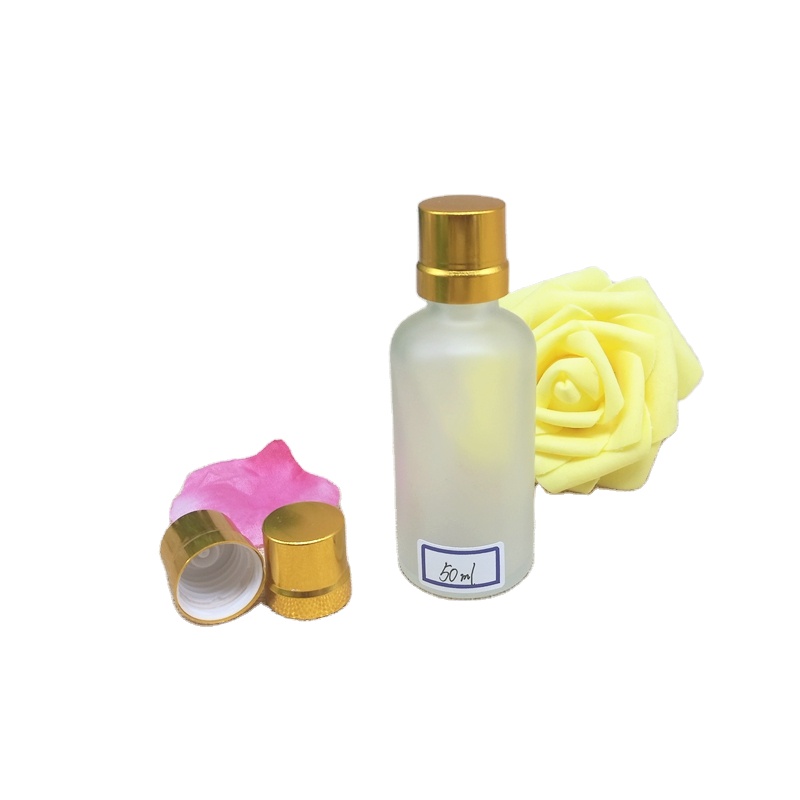 Factory Manufactured Cylindrical Attar Oil Clear Matte Glass Bottle