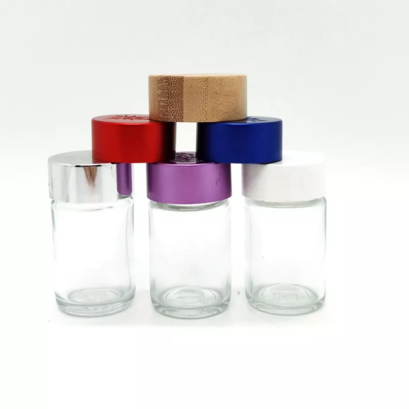 Airtight 5-pack 2.5g Baby Jeeter Jar Packaging Recyclable for Jeeter Joints With Colored Aluminum Cap