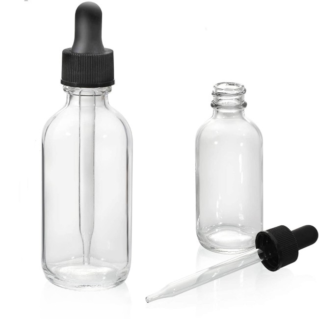 Wholesale Clear Transparent Empty Essential Oil Skin Care Massage Oil Glass Dropper Bottle 5ml 10ml 15ml 20ml 30ml 50ml 100ml