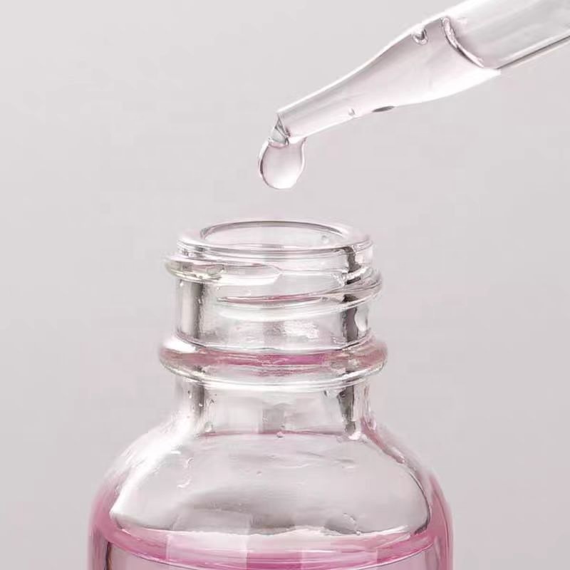 Wholesale Empty Essential Oil Use Boston Clear Glass Bottles With Screw Cap Dropper Bottle 1oz 30ml 2oz