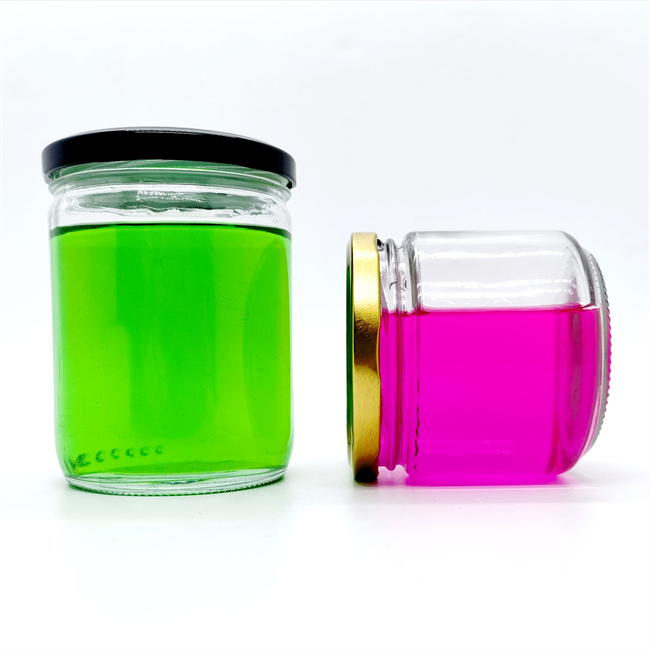 350ML 12OZ Clear Wide Mouth Sauce Canning Jam Candle Honey Spice Glass Salsa Jar Frascos De Vidrio Glass Jars Wholesale