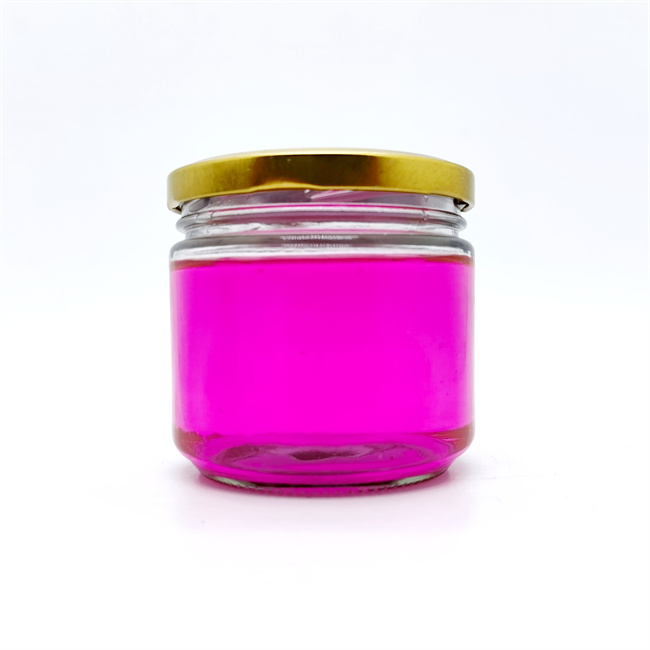 Wholesale 300ML 10OZ Clear Wide Mouth Sauce Canning Jam Candle Honey Spice Glass Salsa Jar Frascos De Vidrio Glass Jars