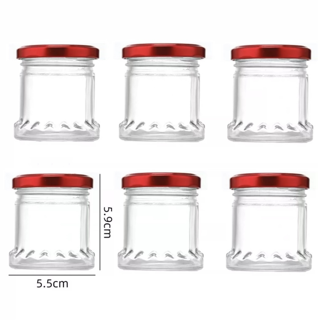 Hot Sale 315 Empty Caviar Bowl Shape Jar Hot Sauce Honey Jam Glass Jars Bird's Nest Split Bottle With Tinplate Lids lower  price