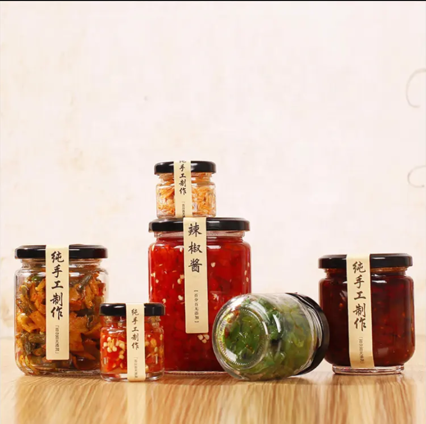 350ml 12oz Jam Jelly Spice Candle Clear Wide Mouth Glass Salsa Honey Jars in Bulk With Lids