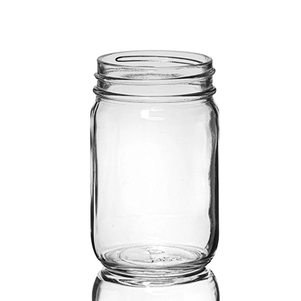 150ml 500ml 1000ml Round Glass Empty Mason Jar Clear Storage Jars With Metal Lid for Canning Food