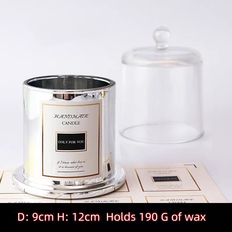 Luxury Recyclable Glass Crystal Candle Jar With Lid Creative Candle Holder Butterfly Empty Candle Glass Jar With Glass Lid