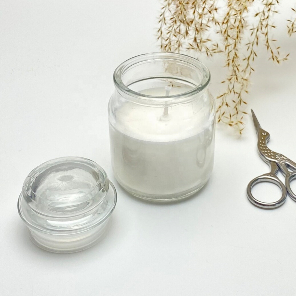 Transparent Glass Candle Jar With Airtight Glass Cork Lid 100ml 500ml