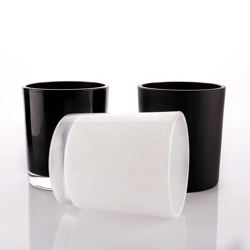Wholesale Empty 200ml 220ml 300ml Clear Glass Candle Holder Soy Wax Glass Candle Jar With Lid