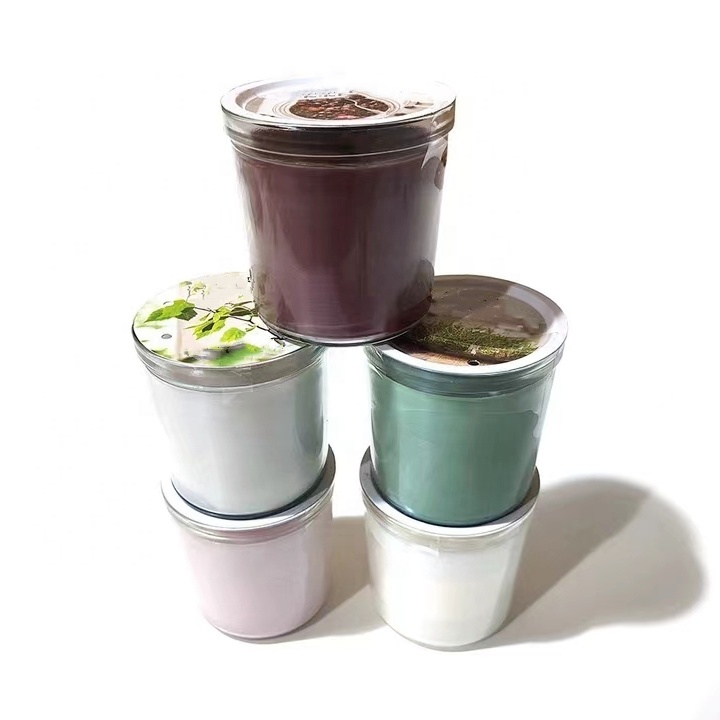High Quality I-K-E-A Style Candle Jars Heat Resistant Glass Bottles Easy Open End Screen Printed Design for Home Decor Gift