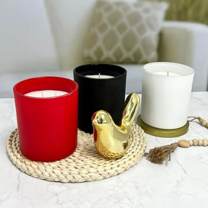 Valentine's Luxury Scented Aromatherapy Candles Romantic Poured Natural Glass Hot Stamping Surface