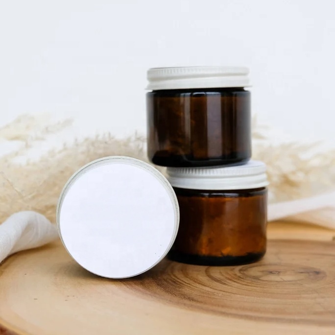 Wholesale 1oz 50ml 2oz 4oz 8oz 250ml Cosmetic Container clear Amber Face Body Cream Candle Glass Jar With Aluminum Lid