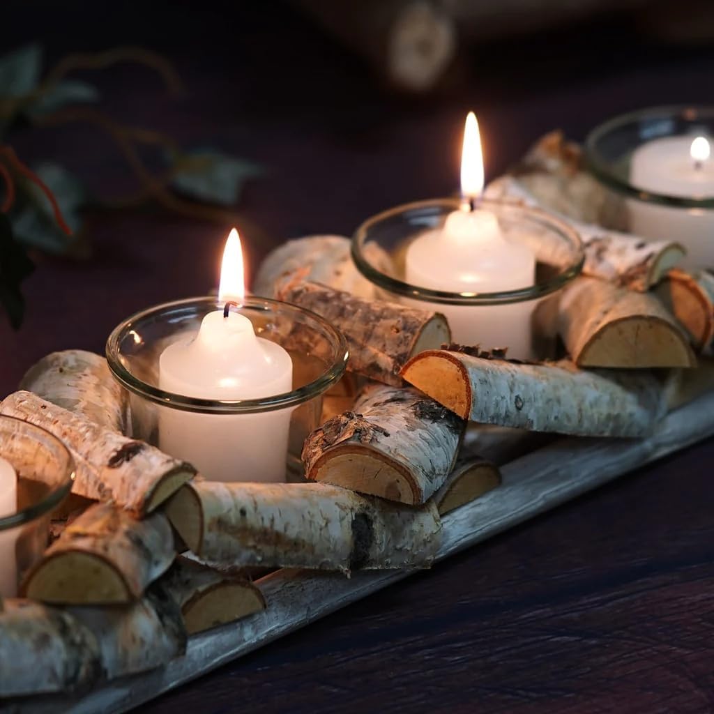 Biedermann and Sons Oyster Glass Votive Holder With Offset Printing for Candles