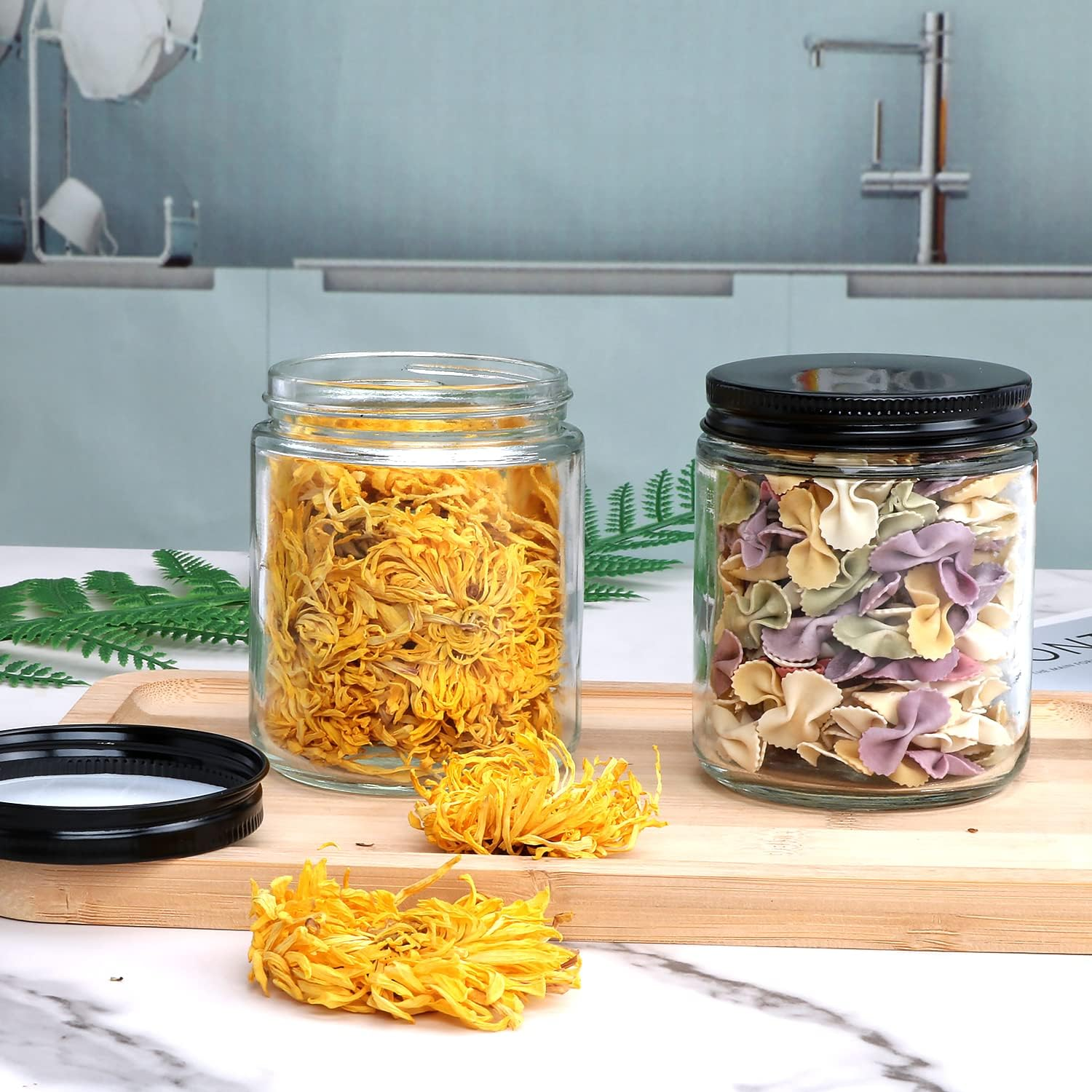 100ml 150ml 250ml 500ml Empty Candle Aromatherapy Wax Cream Clear Amber Straight Glass Jar With Gold Siver Black Screw Lid