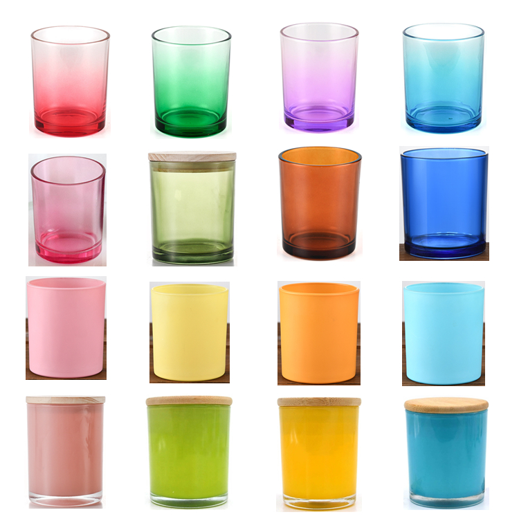 Wholesale Mini Small Transparent Clear Borosilicate Empty Round Glass Candle Vessels Container Jar With Bamboo Wooden Lid