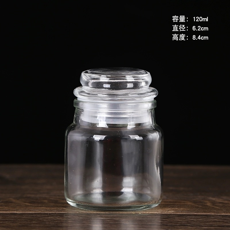Wholesale 325ml 350ml 500ml 750ml Empty Clear Storage Glass Jar Tea Jar Food Storage Container With Lid for Seasoning Tea Candy