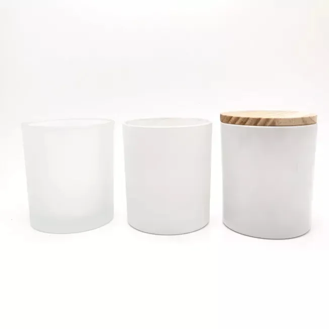 Ultra-low Shipping Cost Candle Jars With Lid and Box Packaging Glass Empty Custom Candle Jar Frosted Jars Luxury for Candle Make