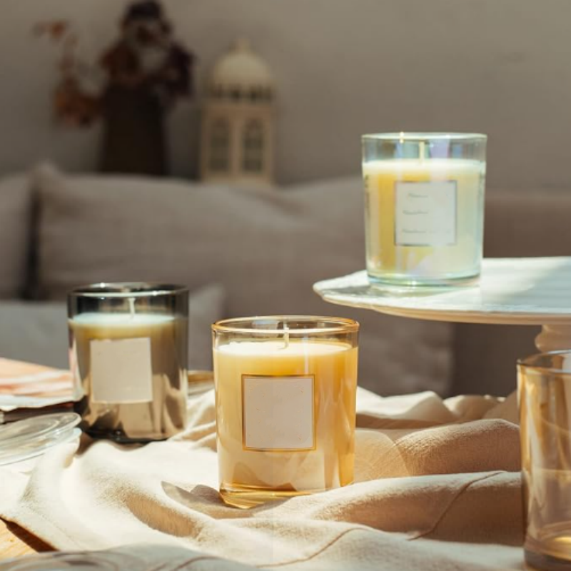 Home Decor 16oz Mini Glass Jar for Making Candle Holder Glasses Jars Candle Containers With Bamboo Lids