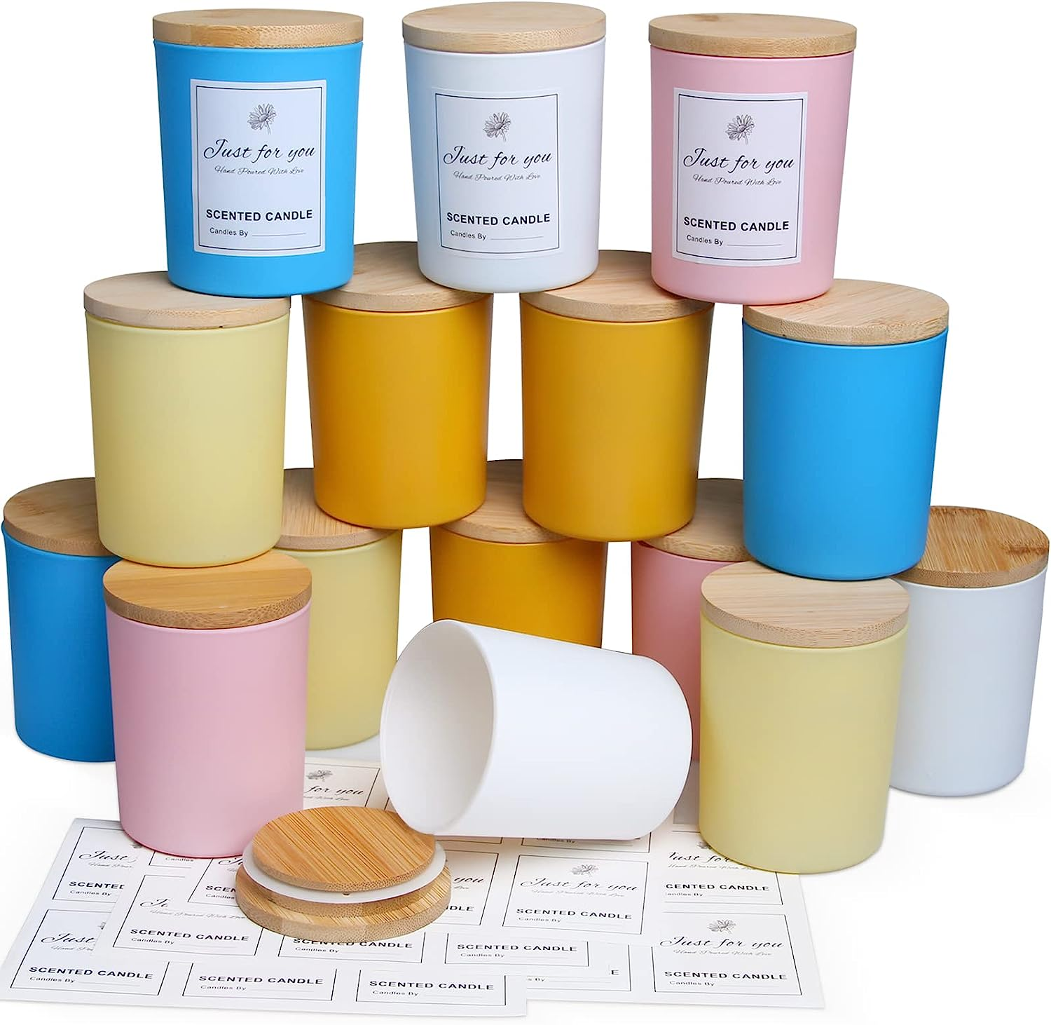 4oz 6oz 8oz 12oz Exclusive Customizable Luxury Clear Glass Candle Jars Glass Candle Container With Lids and Box