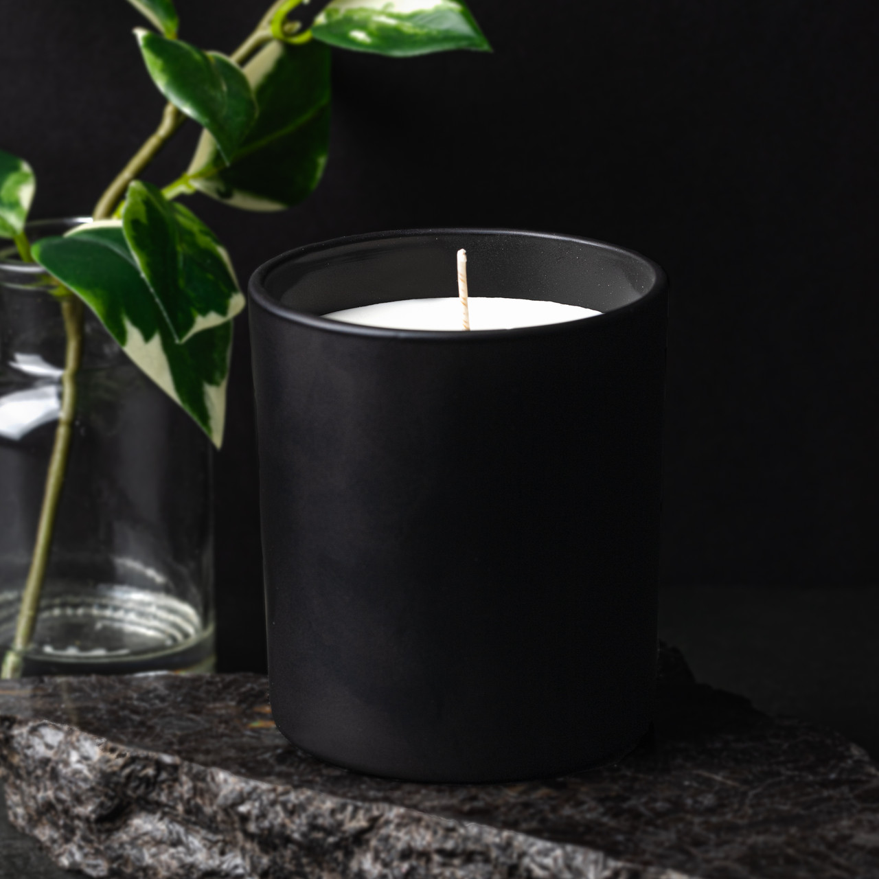 8oz 10oz 14oz Empty Clear  Scented Frosted Black Glass 10 Oz Luxury Candle Jars